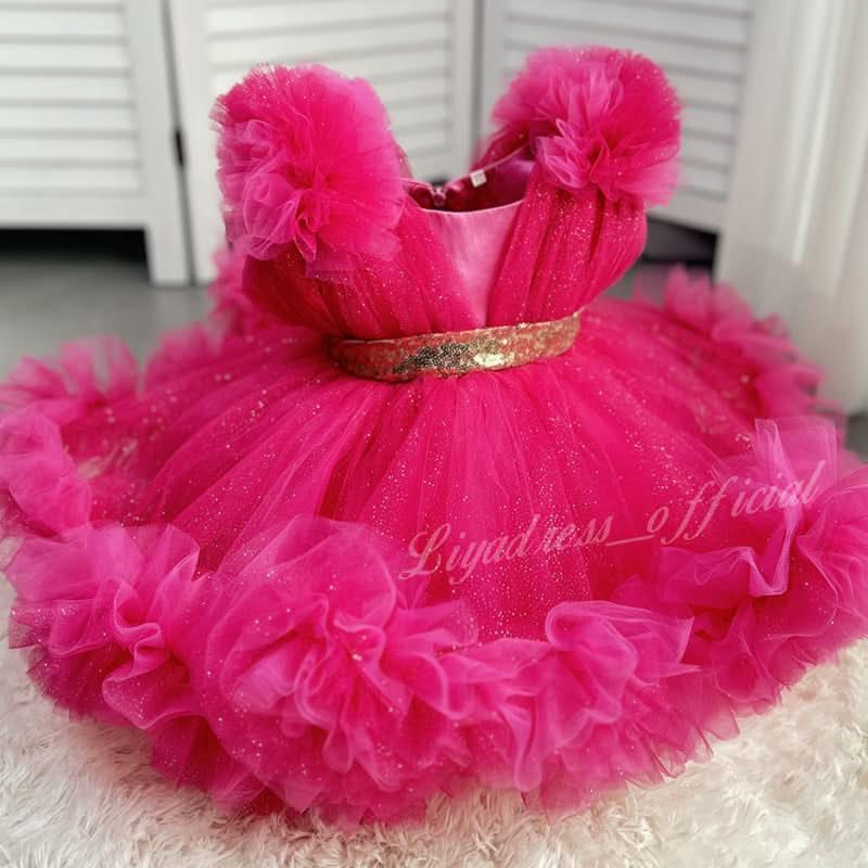 New Sleeveless Baby Birthday Party Fluffy Dress | KLFFIGID
