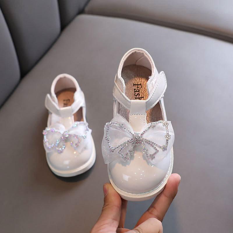 Multi-Color Bow Girl Shoes Princess Essentials Versatile Girls' Flats