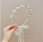Delicate Rose Wreath Headband Handmade Rose Headband