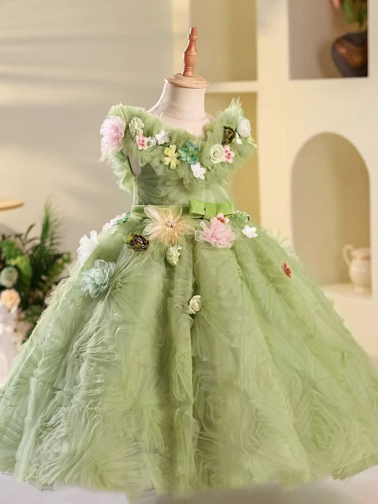 Fairy Tale Garden Dress Spring Wonderland Princess Dress Dreamy Tulle Floral Dress