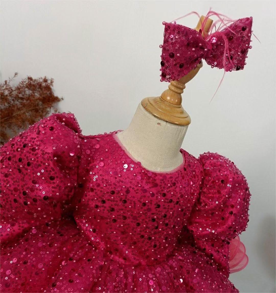 Long-Sleeved Sequined Princess Dream Tutu Party Gown | KLFFIGID