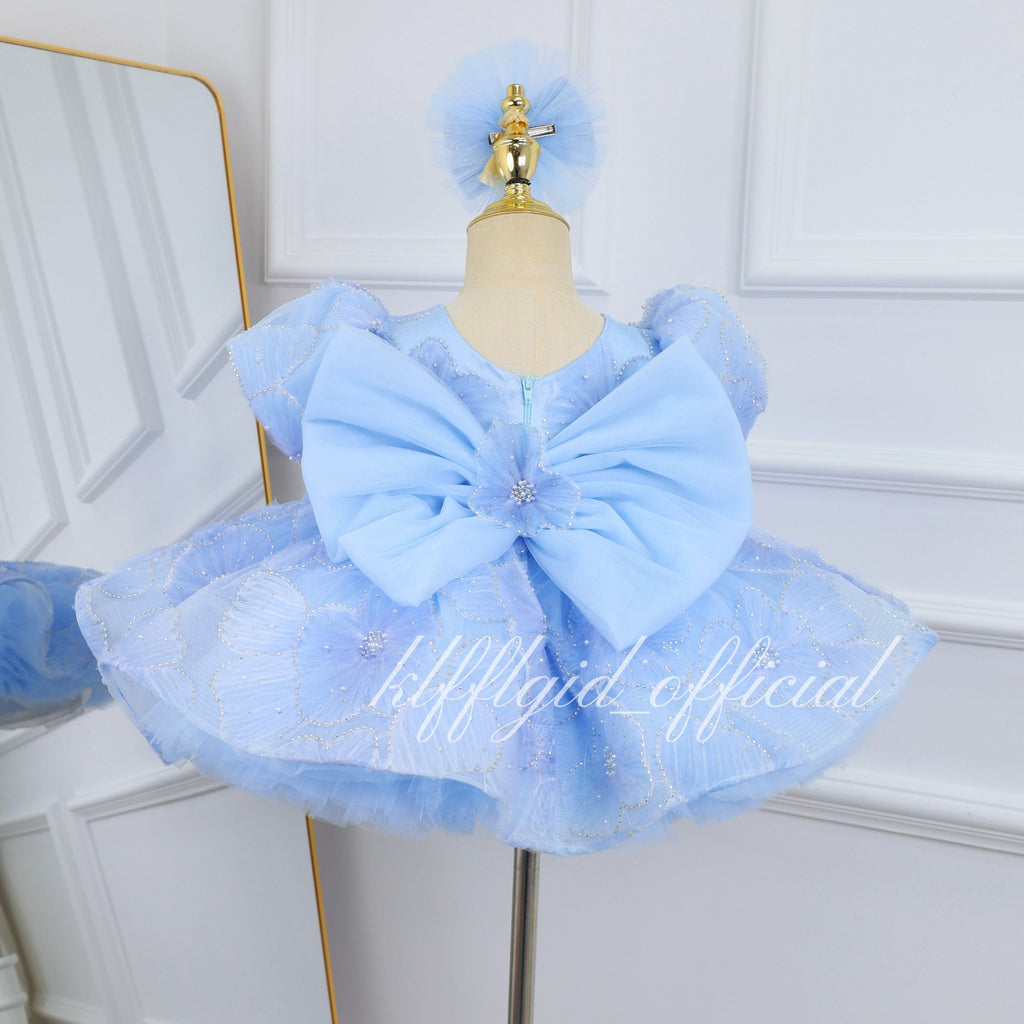 Baby Birthday Dress Flower Girl Dress Luxury Girls Couture | KLFFIGID