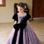 Children's princess dress 3-12 years old high-end elegant sequin fluffy wedding flower girl evening dress, birthday party girl princess dress