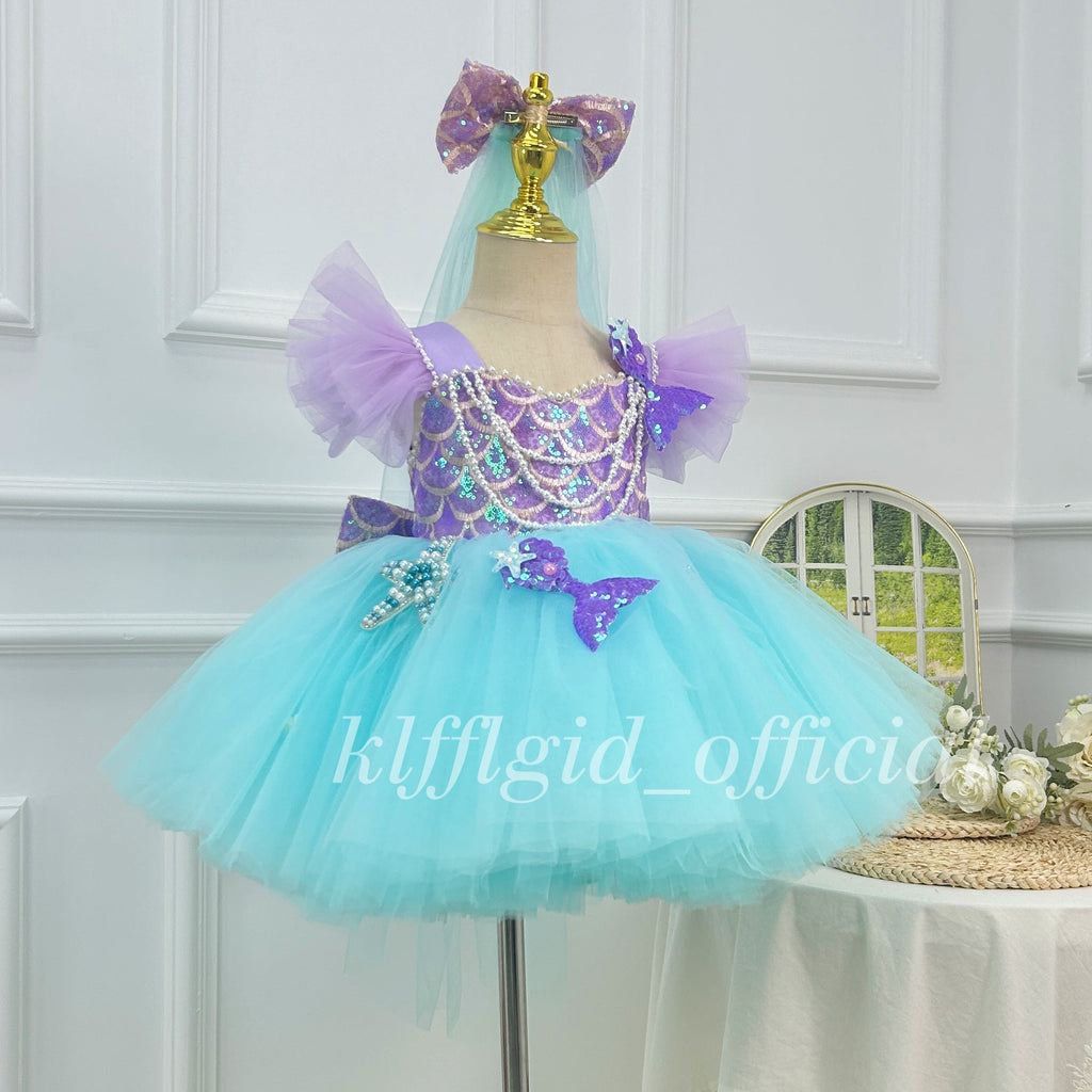 Baby birthday dress Seashell-themed party dress | KLFFIGID