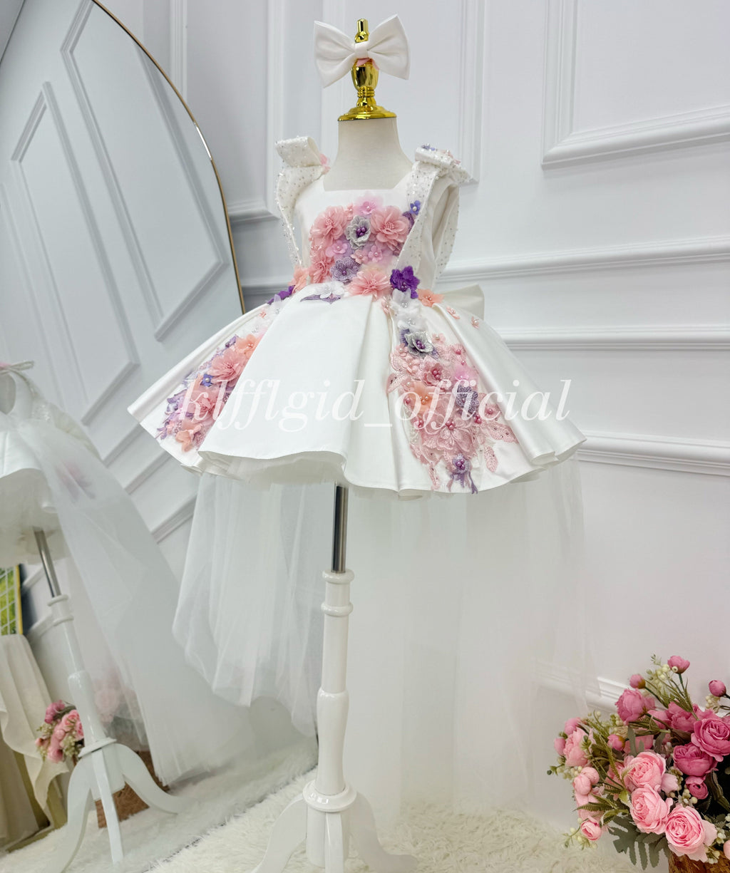 Girls Birthday Dress Gorgeous floral flower girl dress | KLFFIGID