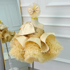 Fashion Baby Birthday Dress Glamorous one-shoulder pageant gown | KLFFLGID