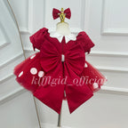 Girls Birthday Dress Polka-dot baby party outfit Pageant dress | KLFFIGID