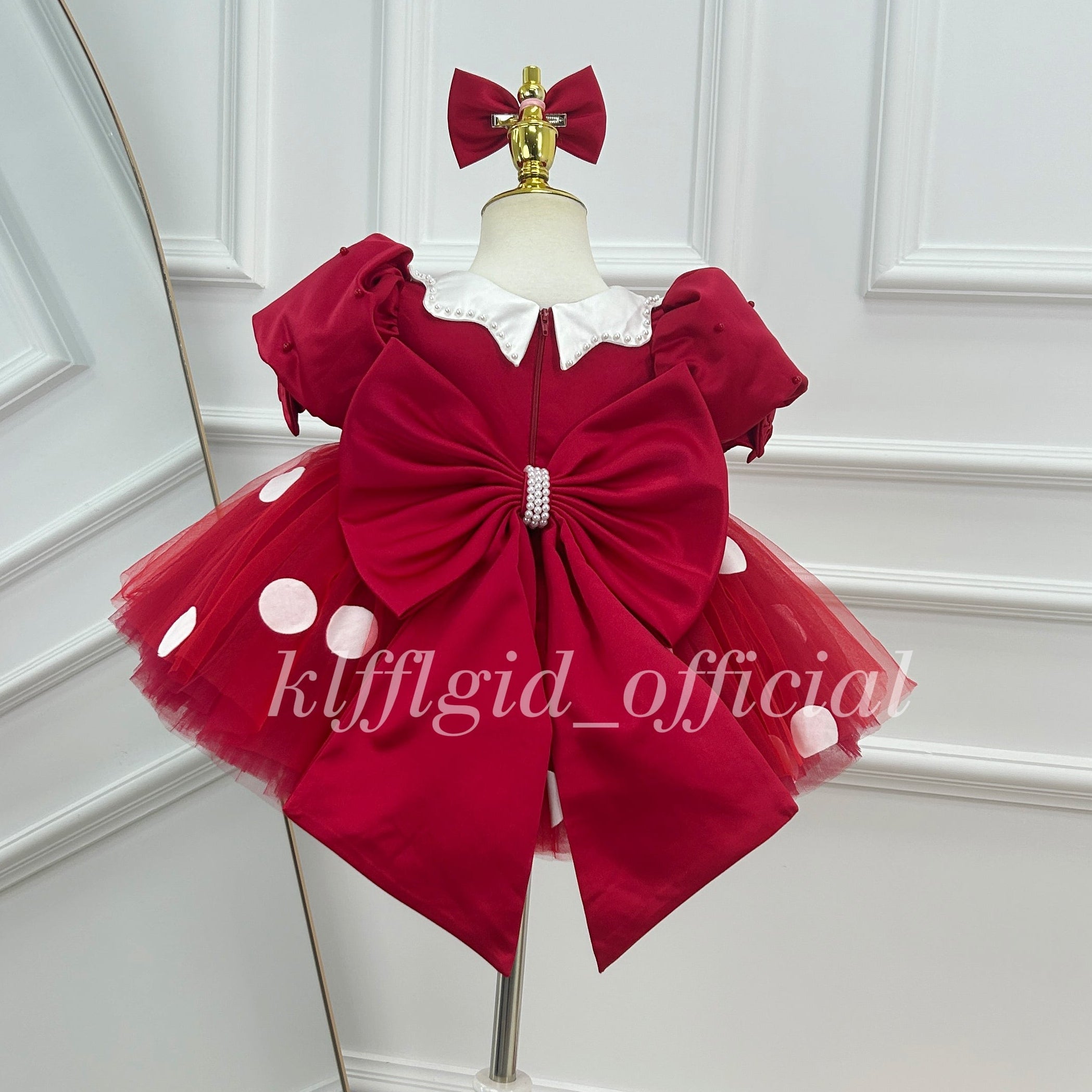 Girls Birthday Dress Polka-dot baby party outfit Pageant dress | KLFFIGID