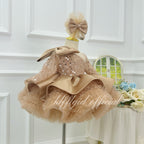Sparkly Long Sleeve Birthday Pageant Dress for Baby Girls | KLFFIGID