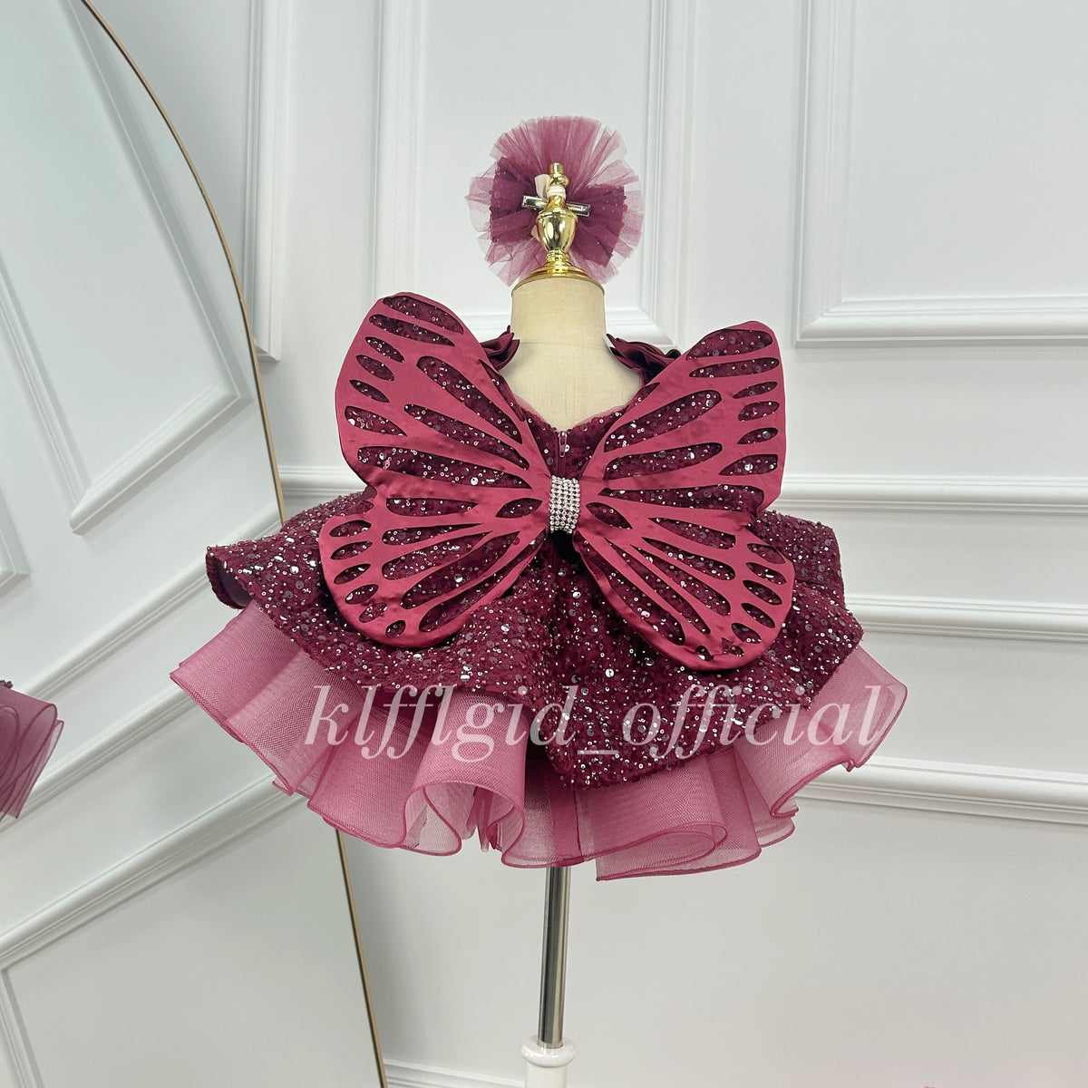 Girls First birthday dress Cute bow-adorned party dress | KLFFIGID