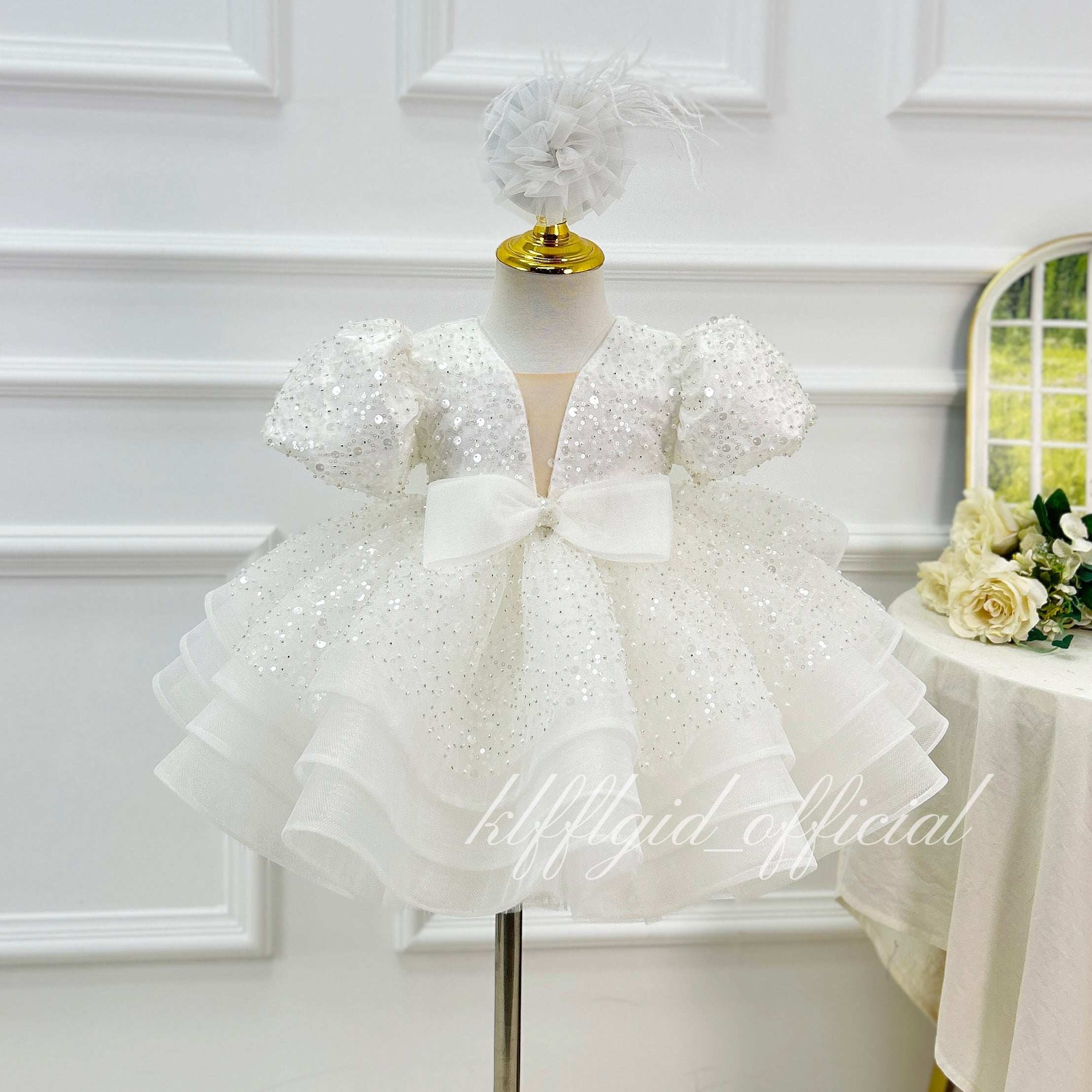 Stylish Sequined Pageant Gown & Flower Girl Dress | KLFFLGID