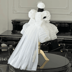 Girls Sequin Puff Sleeve Tail Birthday Party Dress | KLFFIGID