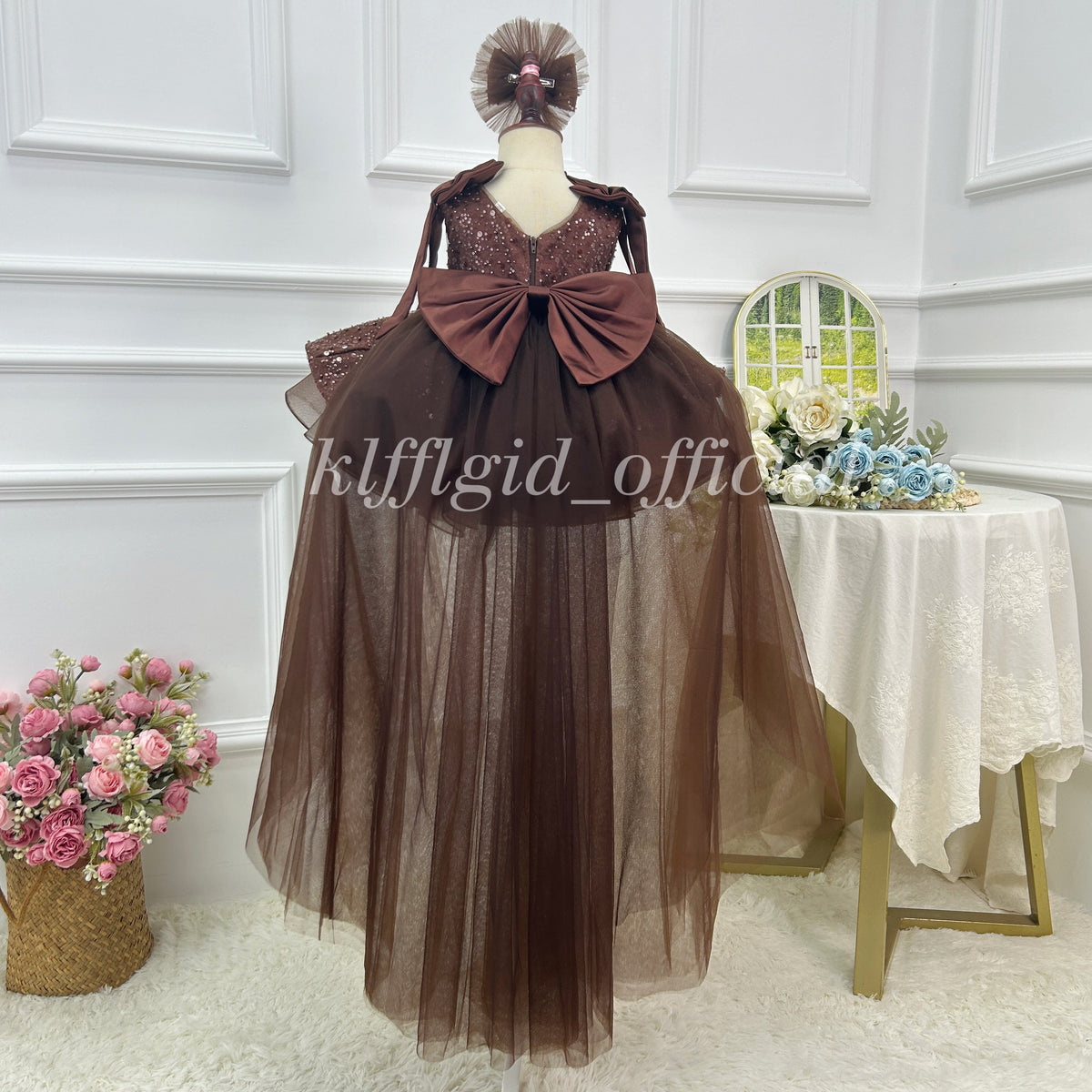 Birthday Dress Pageant Dress for Girls Wedding Ceremony skirt | KLFFIGID