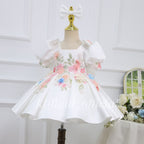 Floral wedding dress Baby's First Birthday Dress Luxurious evening gown｜KLFFIGID