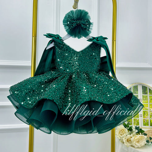 Baby First Birthday Dress | Christmas Sequin Dress for Girls | KLFFIGID
