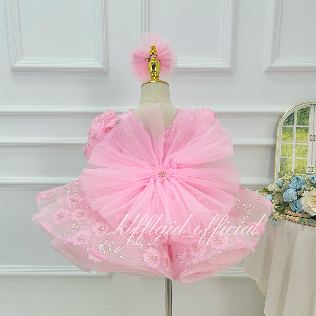 Girls' floral princess dress Baby's Birthday Party Dress | KLFFLGID
