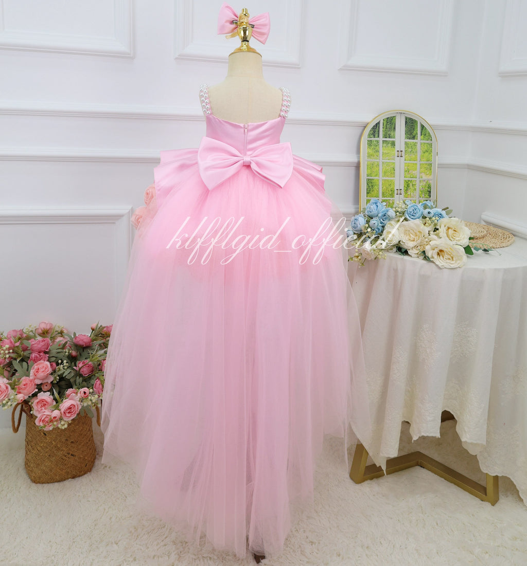 3D Floral Tulle 1st Birthday & Flower Girl Dress | KLFFIGID