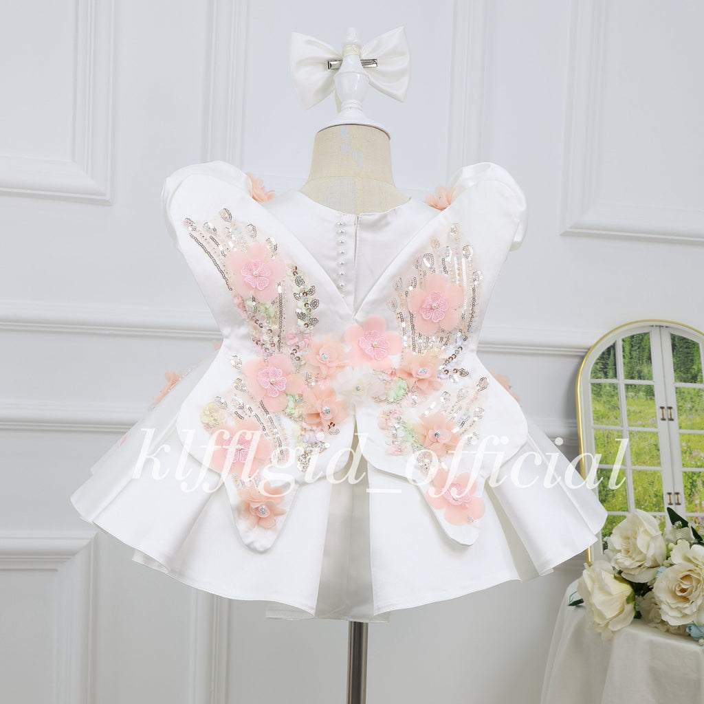 Fashion Baby's Birthday Dress Elegant Embroidered Floral Dress for Girls  | KLFFIGID