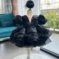 Girls High End Puff Sleeve Sequin Princess Party Dress | KLFFIGID