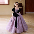 Children's princess dress 3-12 years old high-end elegant sequin fluffy wedding flower girl evening dress, birthday party girl princess dress