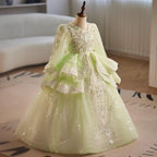 Girls Princess Dream Lace Bead Fairytale Evening Gown | KLFFIGID