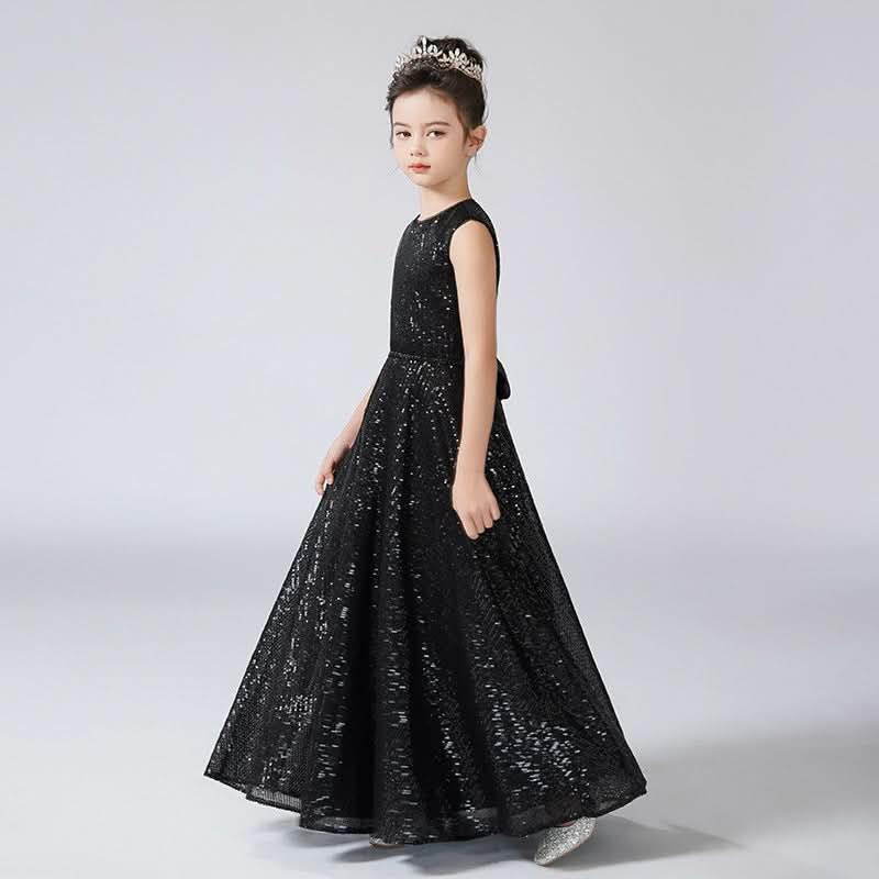 Noble Black Sequins The Ultimate Choice for Girls¡¯ Elegant Gowns Black Evening Dress That Dazzles the Crowd