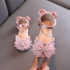 Sparkling Princess Shoes Sweet Bow Multicolor Sparkling Sandals to Brighten Your Princess Dreams