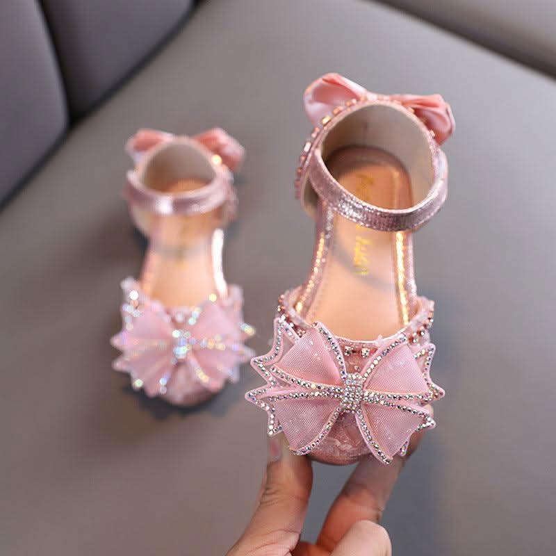 Sparkling Princess Shoes Sweet Bow Multicolor Sparkling Sandals to Brighten Your Princess Dreams