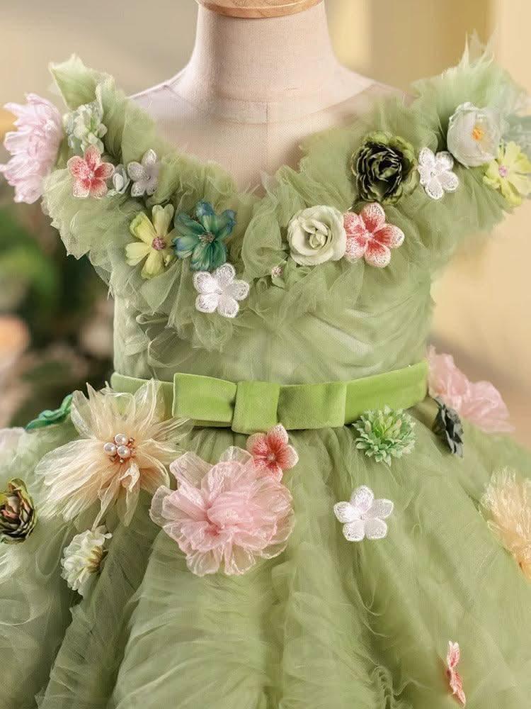 Fairy Tale Garden Dress Spring Wonderland Princess Dress Dreamy Tulle Floral Dress