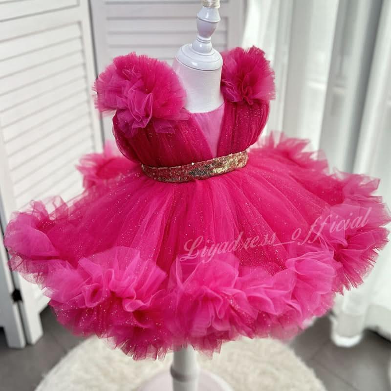 New Sleeveless Baby Birthday Party Fluffy Dress | KLFFIGID