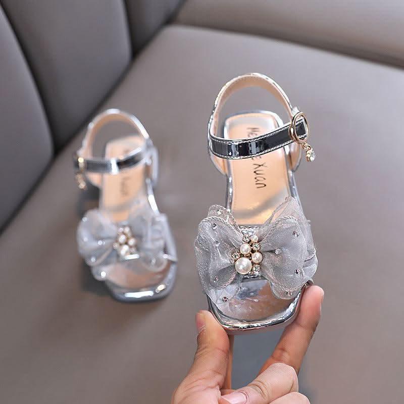 Dreamy Bow Girls' Sandals Pearl-Embellished Create a Little Summer Princess