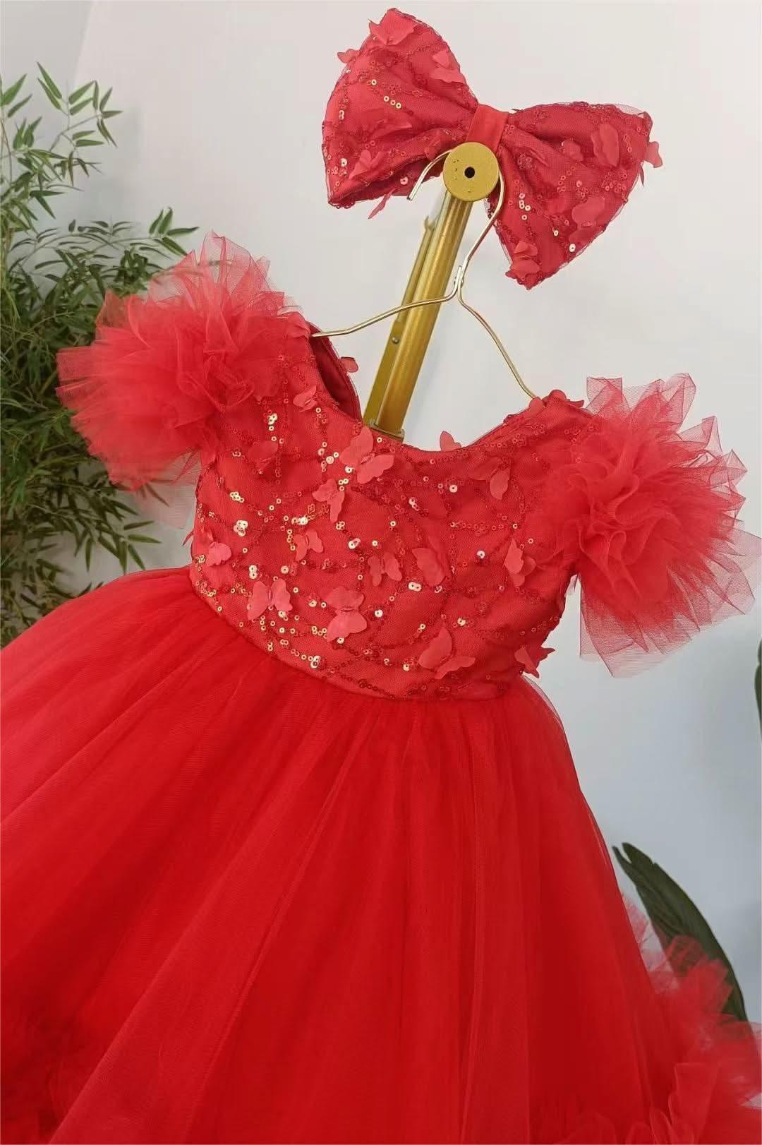12m-12yrs multicolour sleeve baby birthday party princess dress for wedding dress for girls