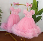 12m-12yrs multicolour sleeve baby birthday party princess dress for wedding dress for girls