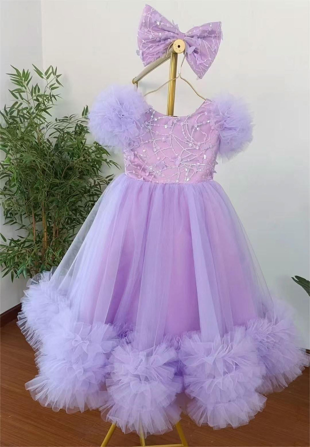 12m-12yrs multicolour sleeve baby birthday party princess dress for wedding dress for girls