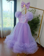 12m-12yrs multicolour sleeve baby birthday party princess dress for wedding dress for girls