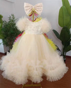 12m-12yrs multicolour sleeve baby birthday party princess dress for wedding dress for girls