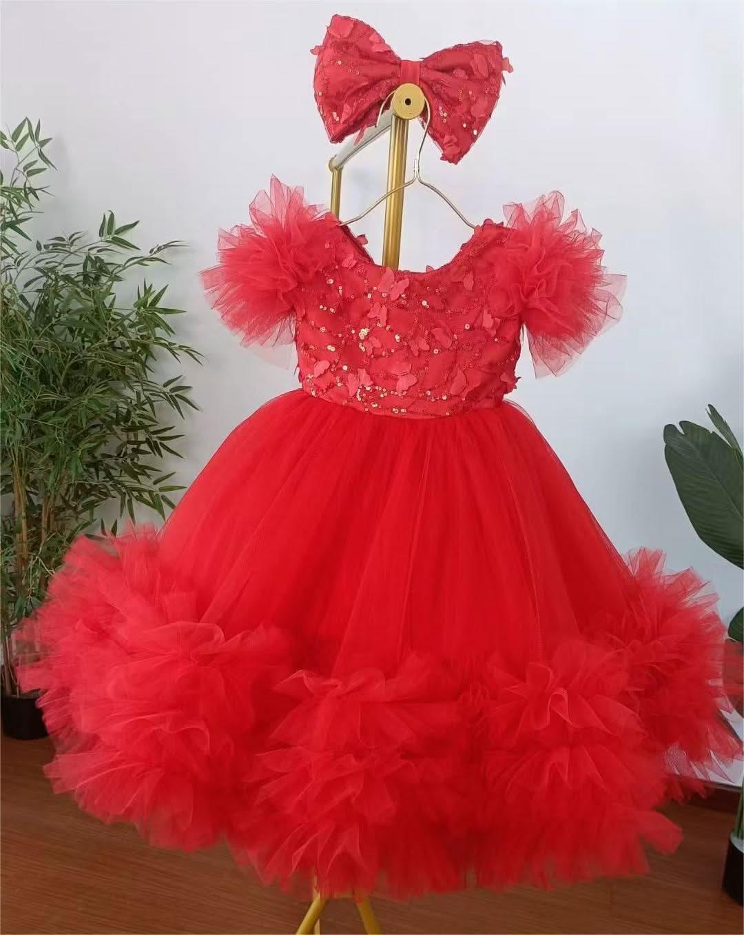 12m-12yrs multicolour sleeve baby birthday party princess dress for wedding dress for girls