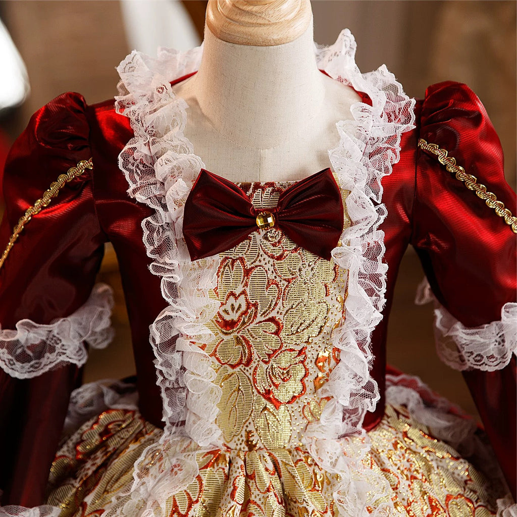 Similar bow elegant children's lolita dress Christmas dress, baby dress, children's prom girl evening dress