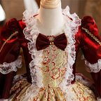 Similar bow elegant children's lolita dress Christmas dress, baby dress, children's prom girl evening dress