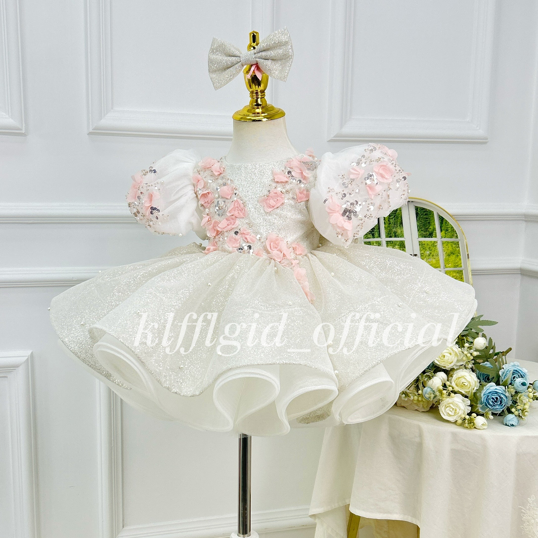 Baby's First Birthday Princess Ball Gown & Flower Girl Dress | KLFFLGID