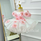 Toddlers Birthday dress Floral-themed runway evening gown  | KLFFLGID