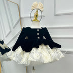 Baby Birthday Dress Wedding Flower Girl Dress Audrey Hepburn-style pageant gown｜KLFFIGID