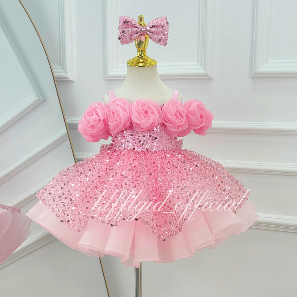 Girls' Wedding Dress Toddler Party Dress Luxury Couture | KLFFIGID