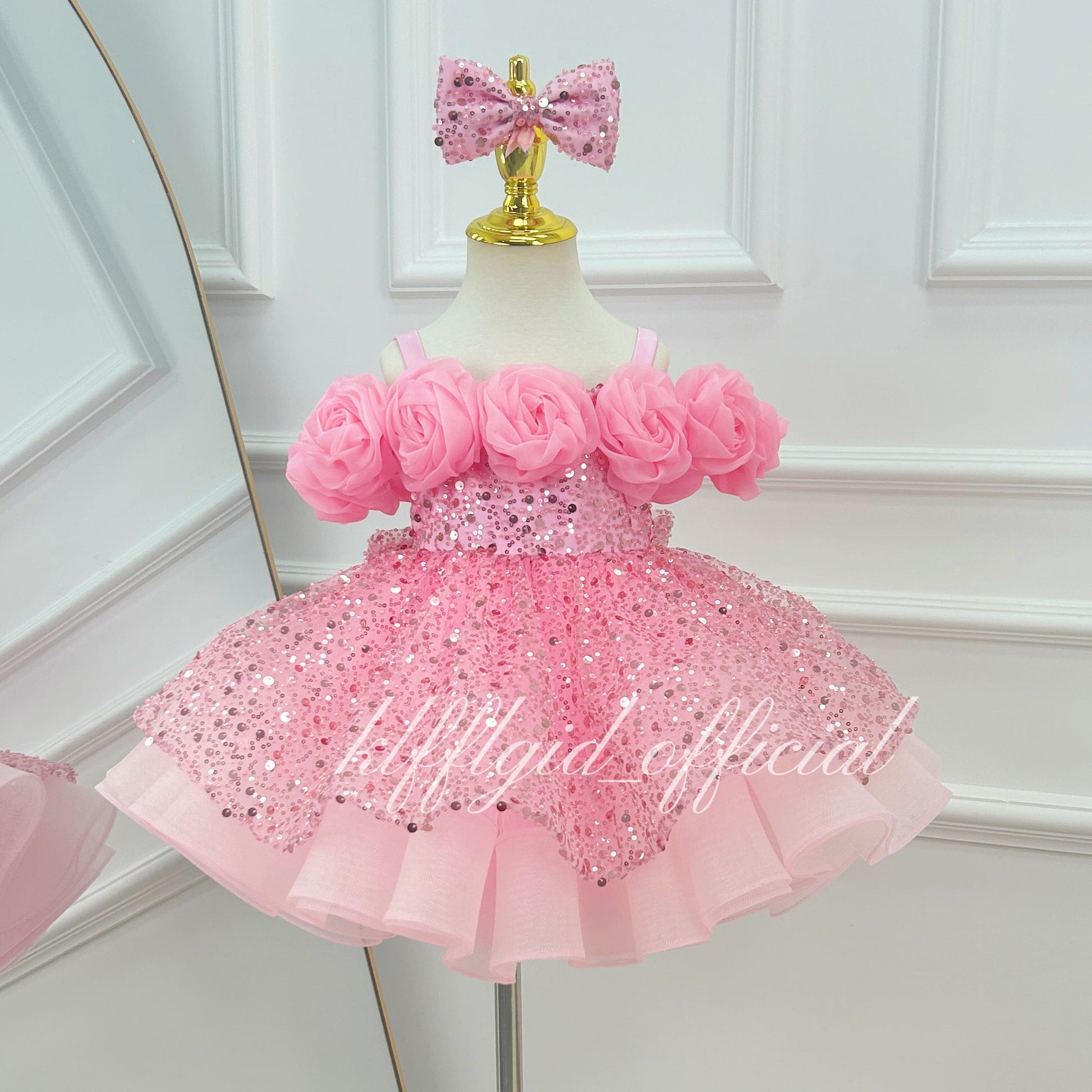 Girls' Wedding Dress Toddler Party Dress Luxury Couture | KLFFIGID