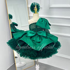 One-Shoulder Mesh Fluffy Stage Performance Dress for Girls | KLFFIGID