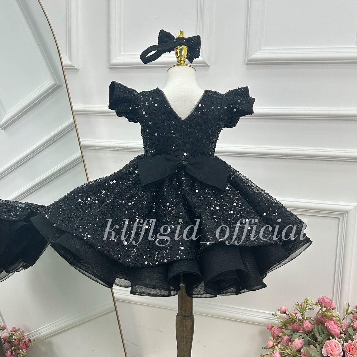 Baby Birthday Dress Glamorous sequined pageant gown for girls | KLFFIGID
