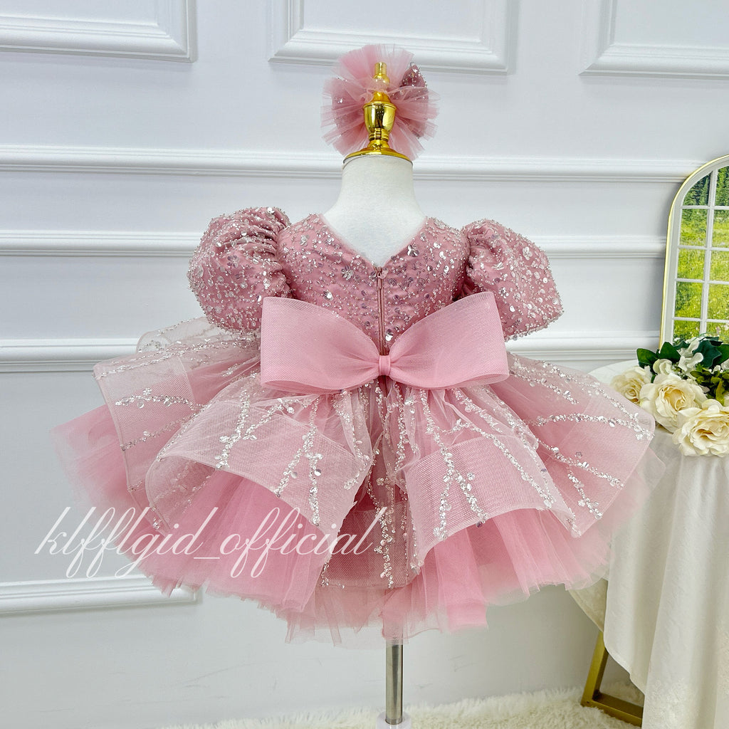 1st Birthday Flower Girl & Pageant Dress | KLFFIGID