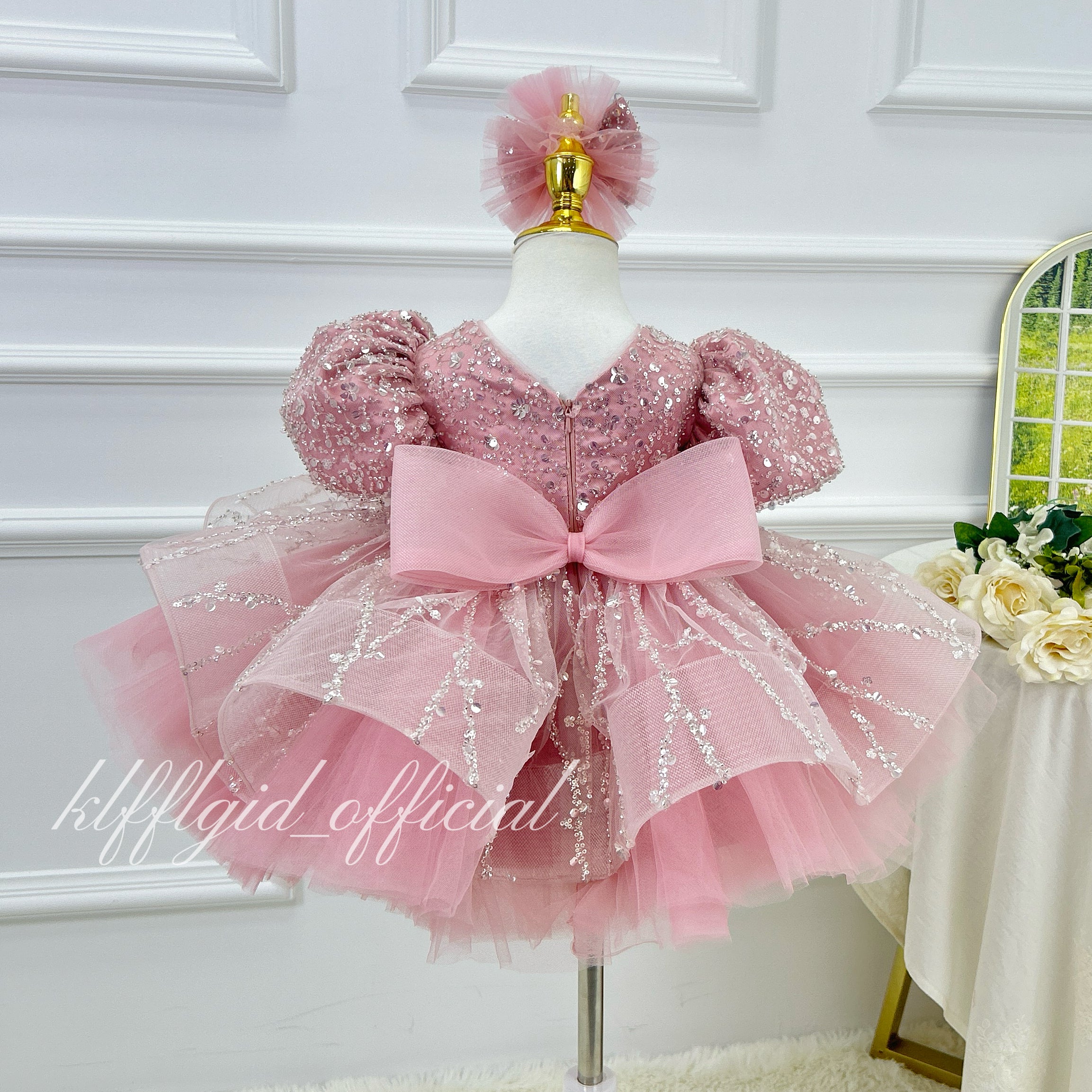 1st Birthday Flower Girl & Pageant Dress | KLFFIGID