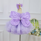 Baby First Birthday Gorgeous Flower Girl Party Dress | KLFFIGID