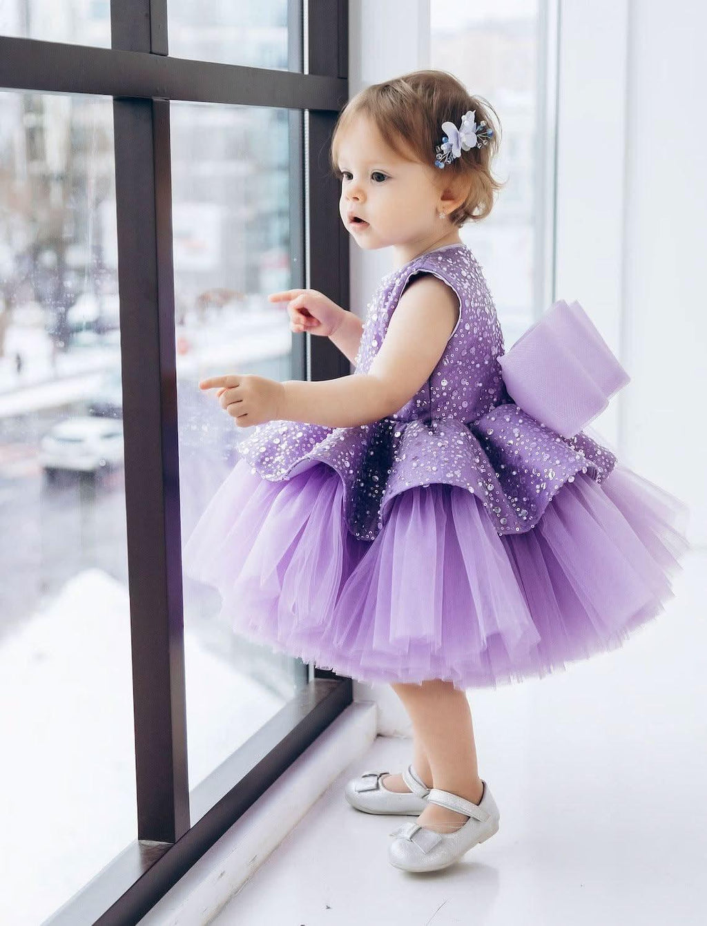 Elegant Sequin Baby Girl Birthday & Flower Girl Dress | KLIFFIGID